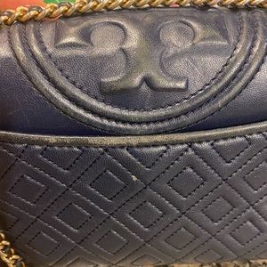 Vintage Navy Tori Burch Fleming bag